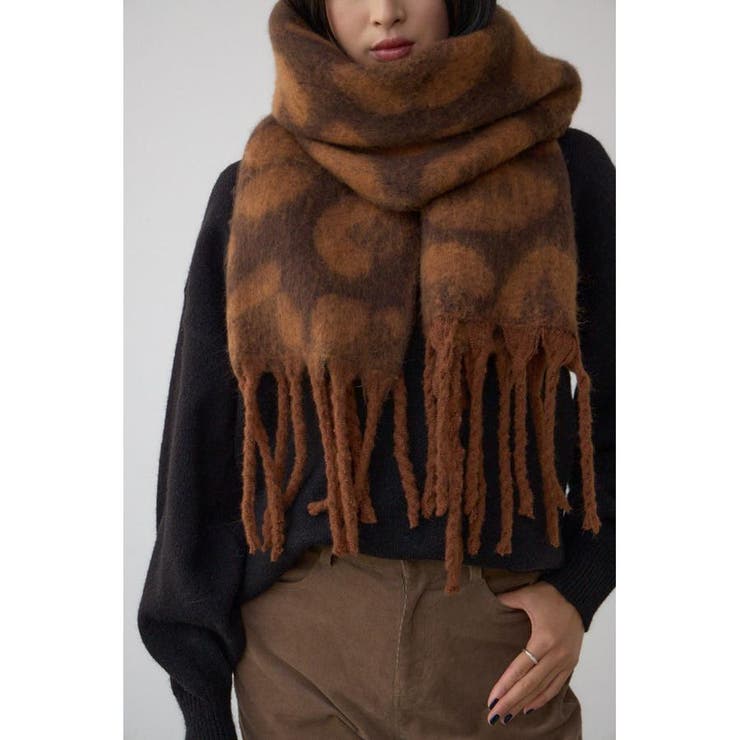 レオパードジャガードマフラー | AZUL BY MOUSSY | 詳細画像1 