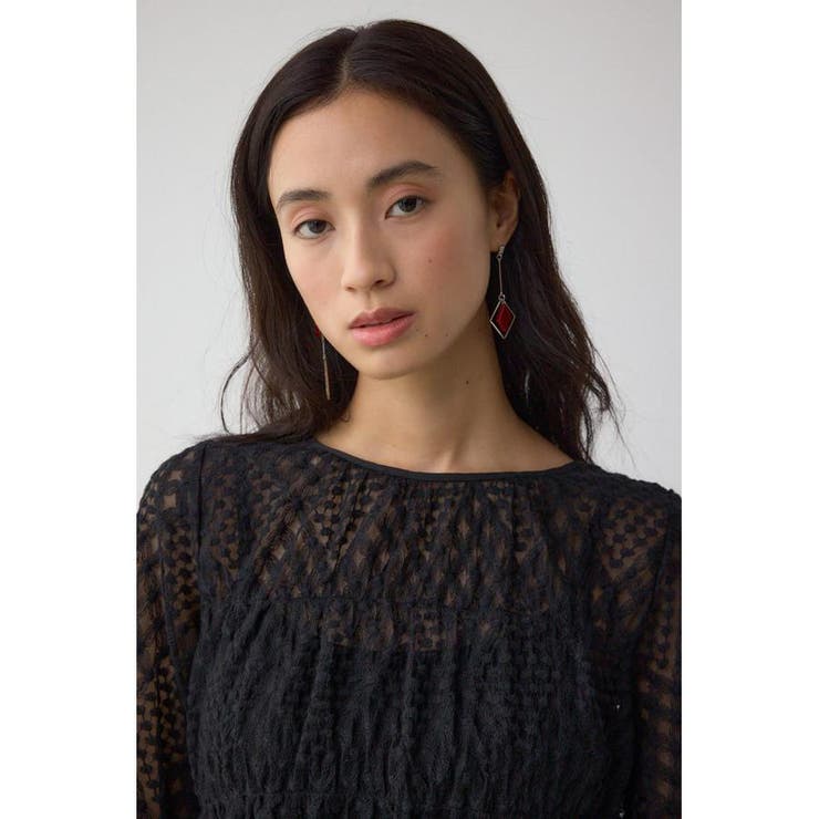 前後2WAY シアージャガードフリルブラウス | AZUL BY MOUSSY | 詳細画像15 