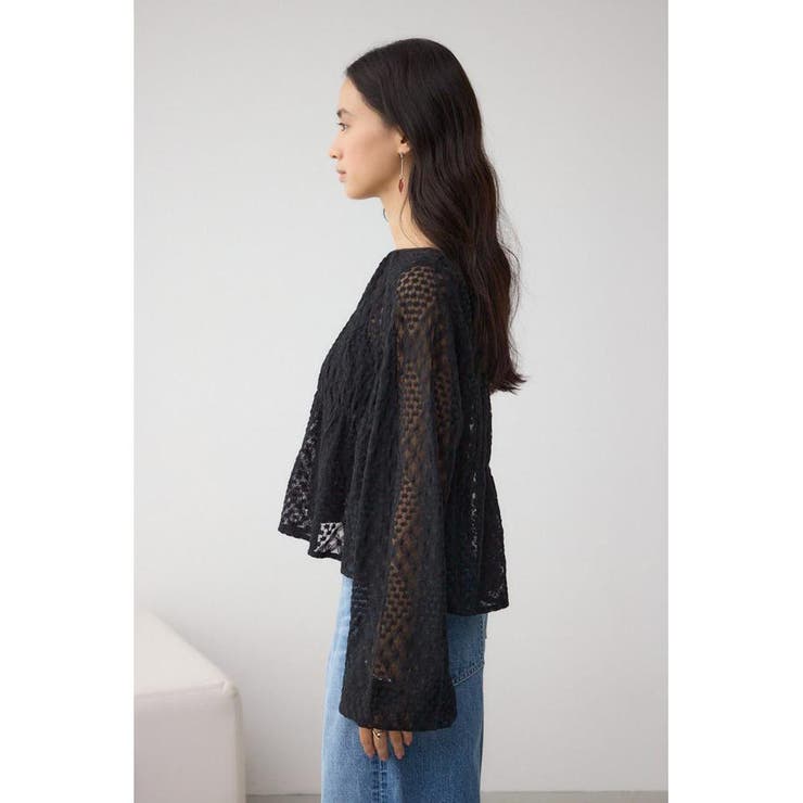 前後2WAY シアージャガードフリルブラウス | AZUL BY MOUSSY | 詳細画像19 