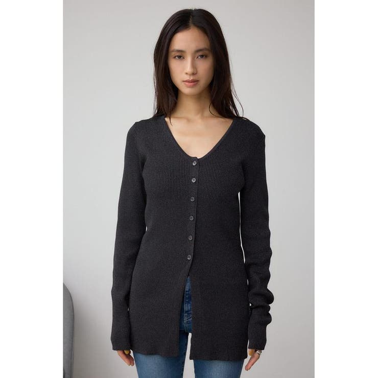 Vネックリブニットカーディガン | AZUL BY MOUSSY | 詳細画像5 