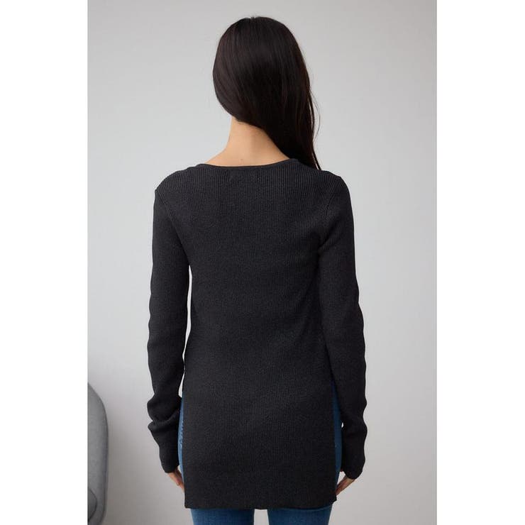 Vネックリブニットカーディガン | AZUL BY MOUSSY | 詳細画像7 