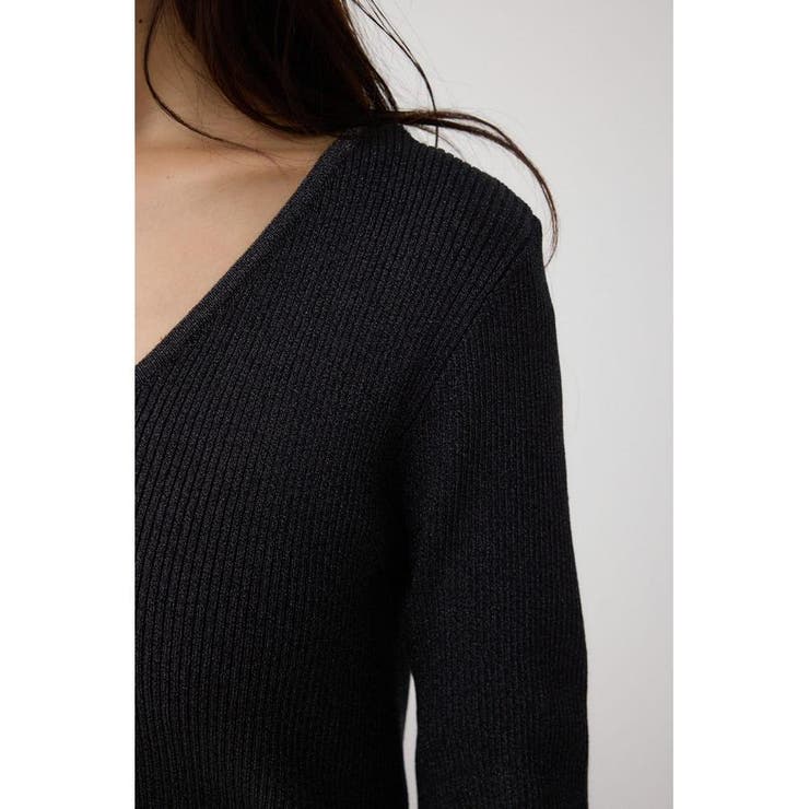 Vネックリブニットカーディガン | AZUL BY MOUSSY | 詳細画像9 