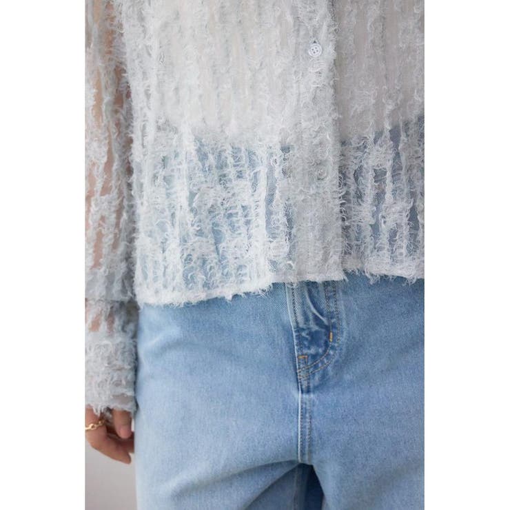 シアーチュールフリンジシャツ | AZUL BY MOUSSY | 詳細画像31 