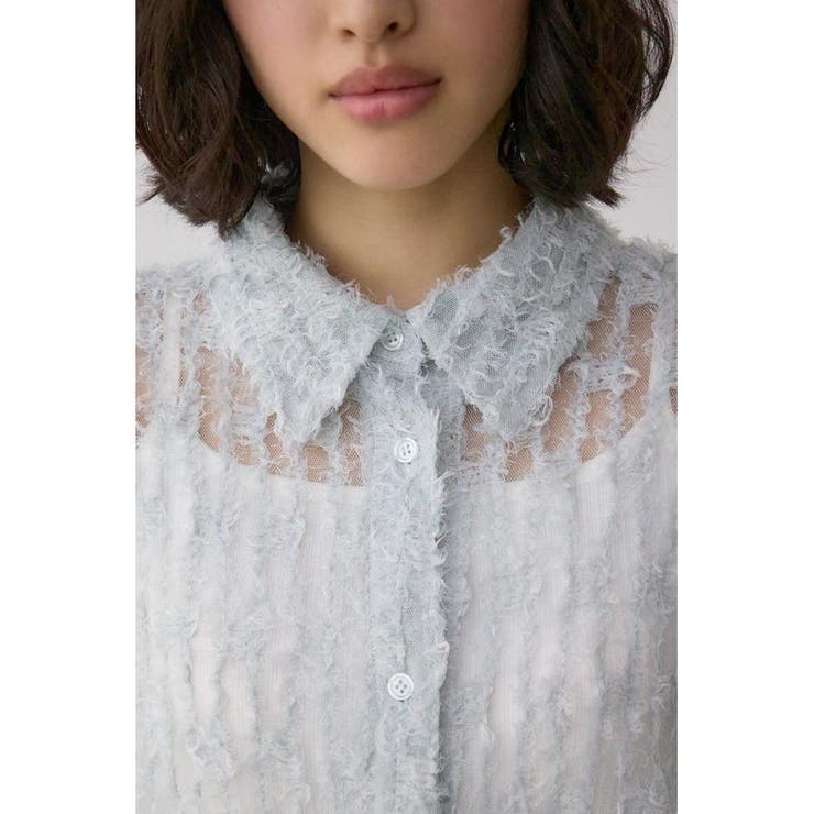 シアーチュールフリンジシャツ | AZUL BY MOUSSY | 詳細画像28 