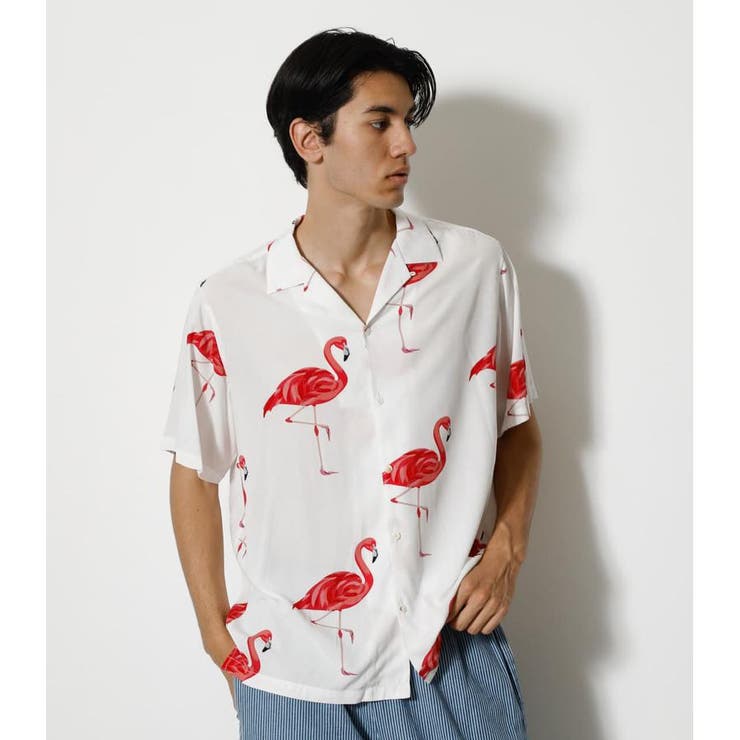 Flamingo Pattern Shirt 品番 Azlw001 Azul By Moussy アズールバイマウジー のメンズ ファッション通販 Shoplist ショップリスト