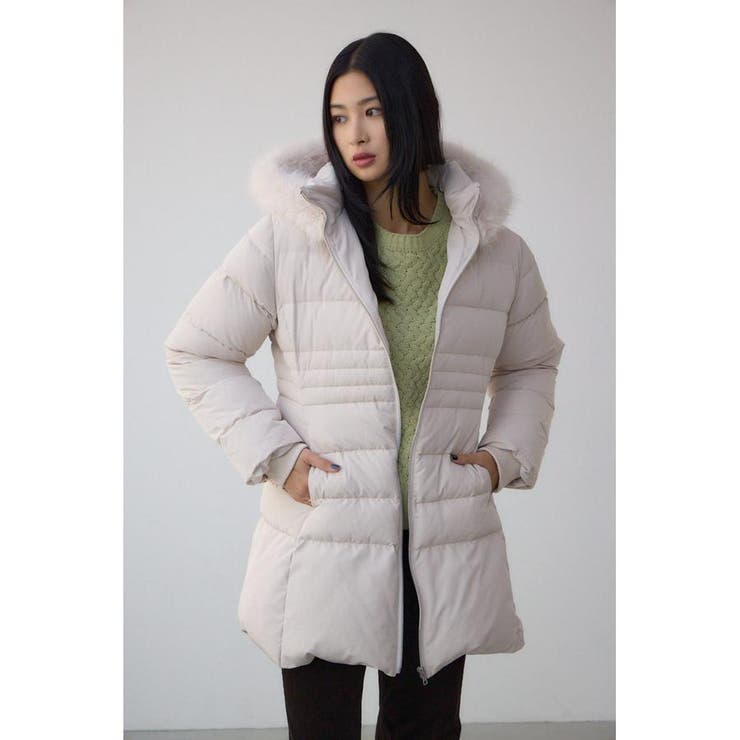 VENUS フードファーベルト付ミドルダウンコート | AZUL BY MOUSSY | 詳細画像3 