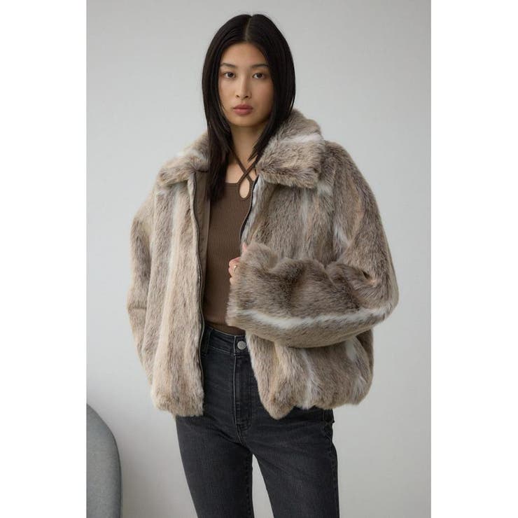 ジップアップファーコート | AZUL BY MOUSSY | 詳細画像17
