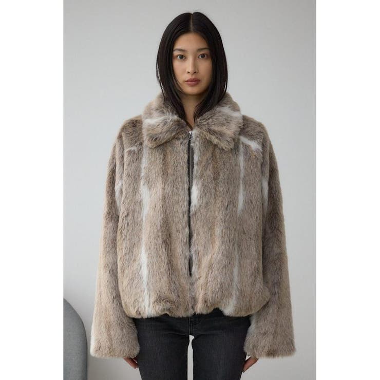ジップアップファーコート[品番：AZLW0023961]｜AZUL BY MOUSSY 