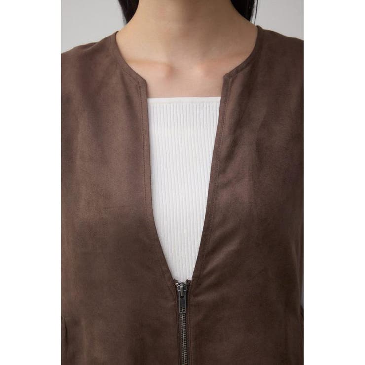 Vネックスエードギャザーベスト | AZUL BY MOUSSY | 詳細画像17 