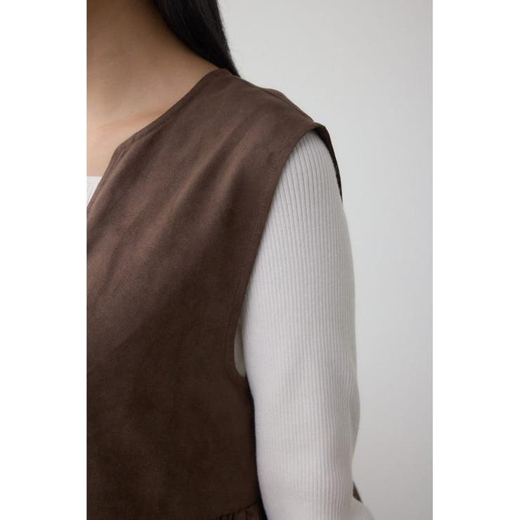 Vネックスエードギャザーベスト | AZUL BY MOUSSY | 詳細画像18 