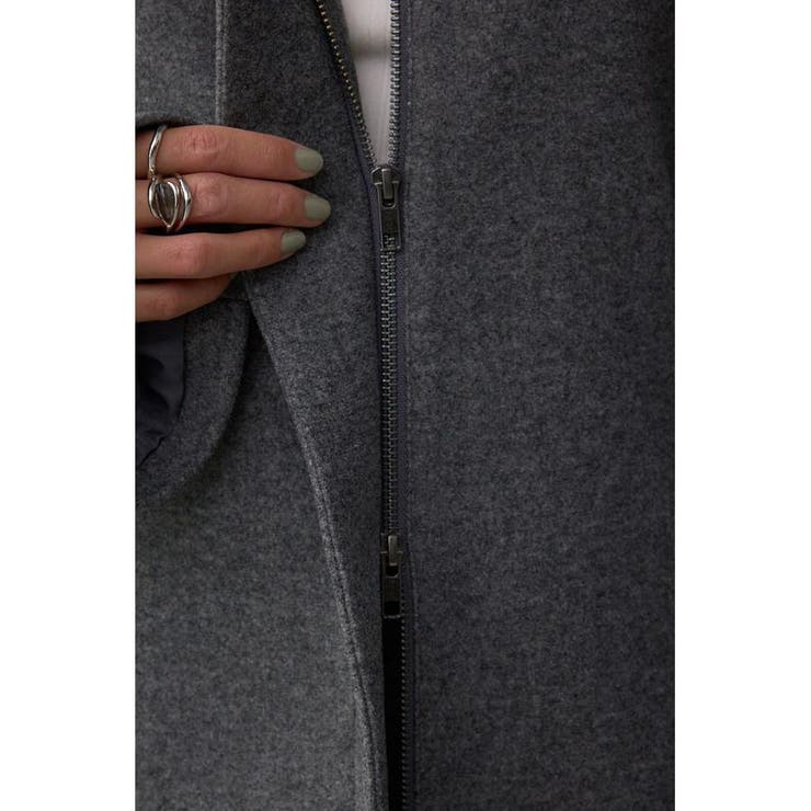 B-HEAT スタンドカラージップロングコート | AZUL BY MOUSSY | 詳細画像32 