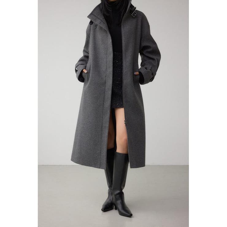 B-HEAT スタンドカラージップロングコート | AZUL BY MOUSSY | 詳細画像18 