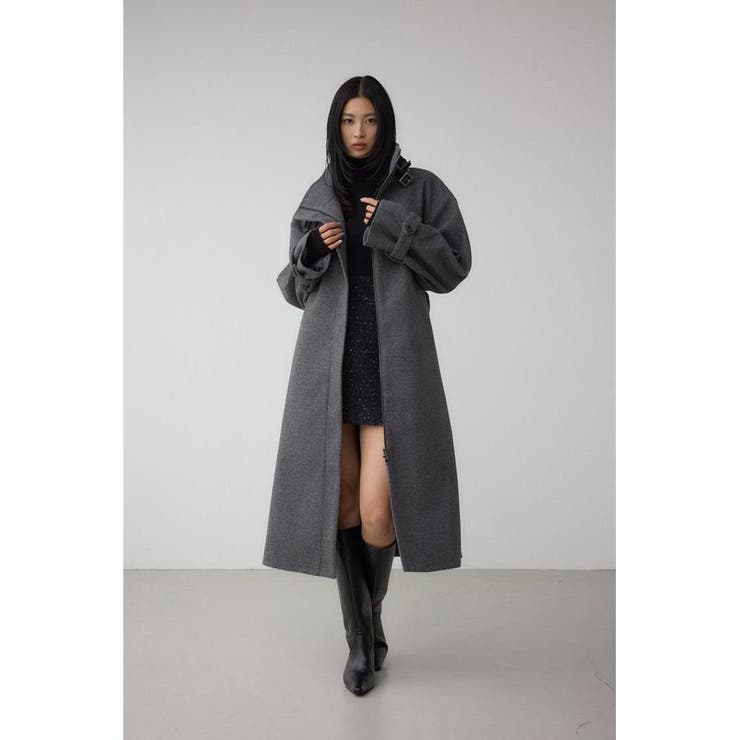 B-HEAT スタンドカラージップロングコート | AZUL BY MOUSSY | 詳細画像19 