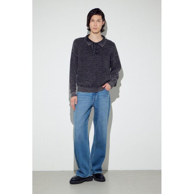 ヴィンテージウォッシュニットポロ | AZUL BY MOUSSY | 詳細画像4 