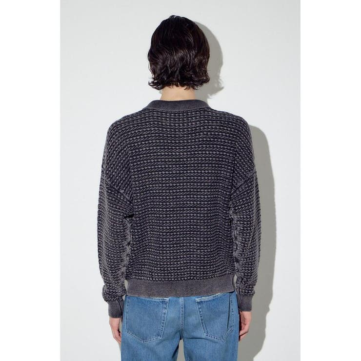 ヴィンテージウォッシュニットポロ | AZUL BY MOUSSY | 詳細画像7 