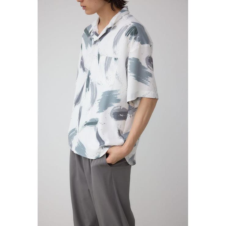 柄BLK5 | ジョーゼットプリント開襟シャツ | AZUL BY MOUSSY