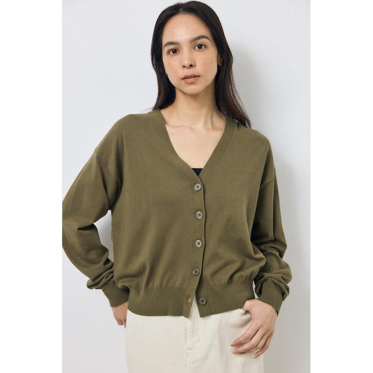 KHA | Vネックベーシックニットカーディガン | AZUL BY MOUSSY