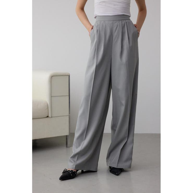 L/GRY1 | フロントタックイージーワイドパンツ | AZUL BY MOUSSY