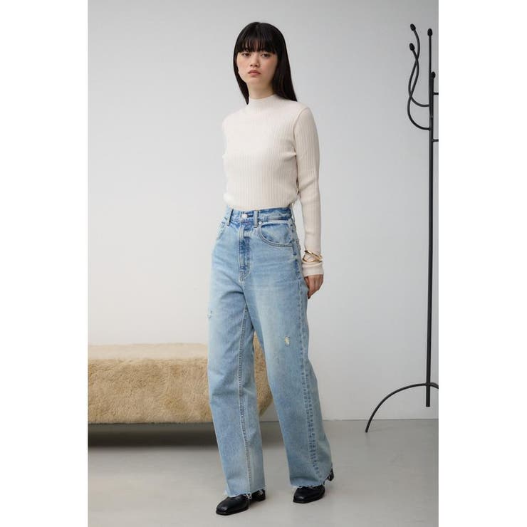 ランダムリブハイネックニットトップス | AZUL BY MOUSSY | 詳細画像4 