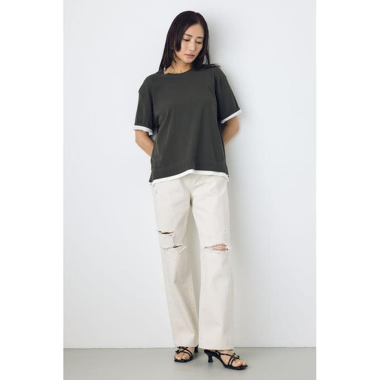 AZUL DENIM ダメージストレートデニム ロング丈 | AZUL BY MOUSSY | 詳細画像10 