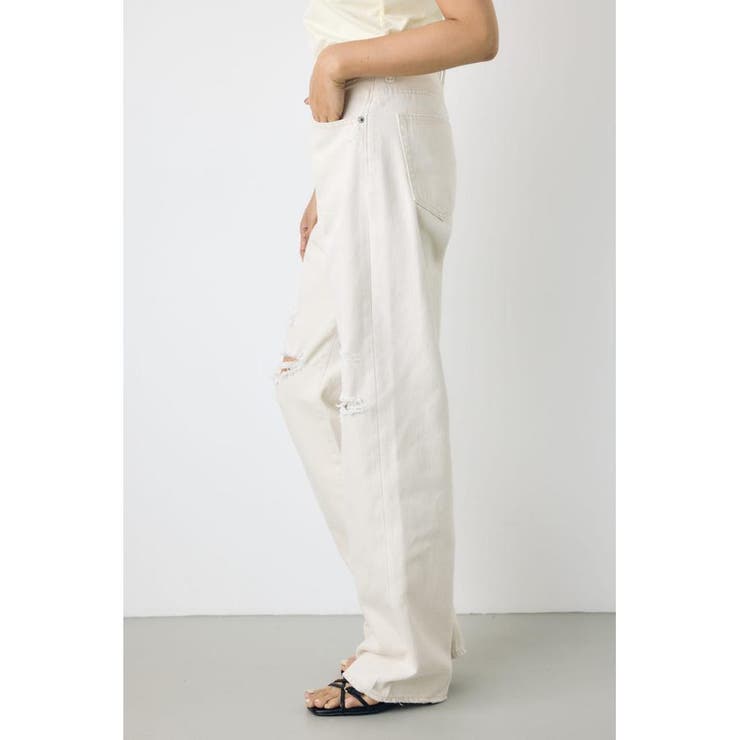 AZUL DENIM ダメージストレートデニム ロング丈 | AZUL BY MOUSSY | 詳細画像2 