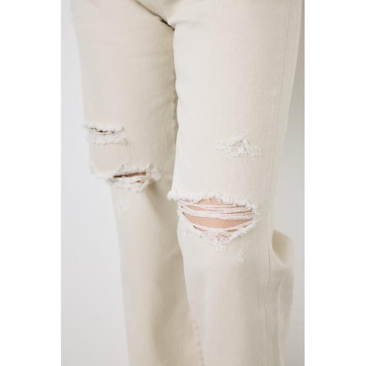 AZUL DENIM ダメージストレートデニム ロング丈 | AZUL BY MOUSSY | 詳細画像6 