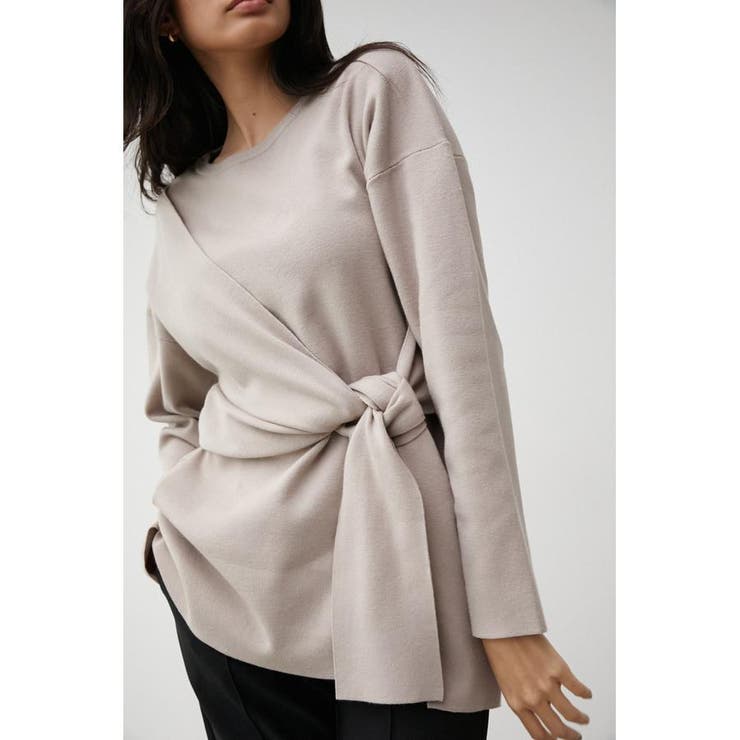 FRONT TIE DESIGN KNIT TOPS[品番：AZLW0020440]｜AZUL BY