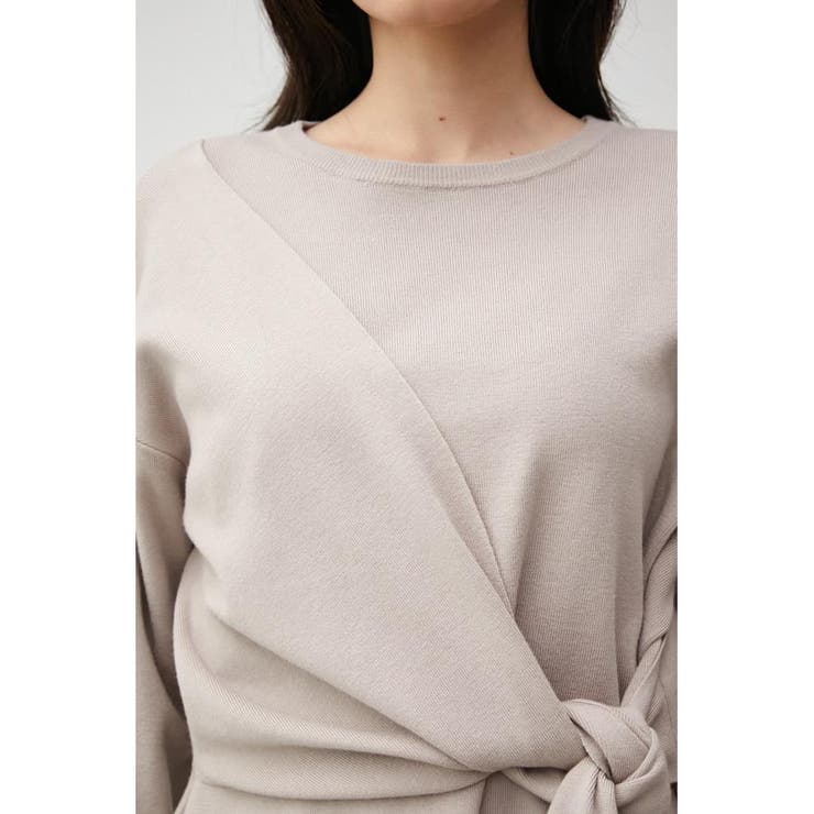FRONT TIE DESIGN KNIT TOPS[品番：AZLW0020440]｜AZUL BY