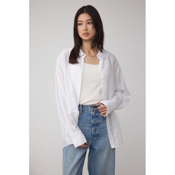 C/T冷感 切替シアーデザインシャツ | AZUL BY MOUSSY | 詳細画像3 