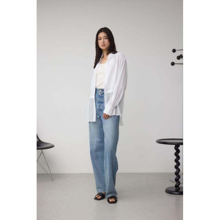 C/T冷感 切替シアーデザインシャツ | AZUL BY MOUSSY | 詳細画像4 