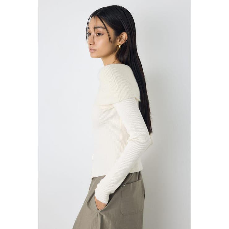 シャギーコンビジップオフショルニット | AZUL BY MOUSSY | 詳細画像3 