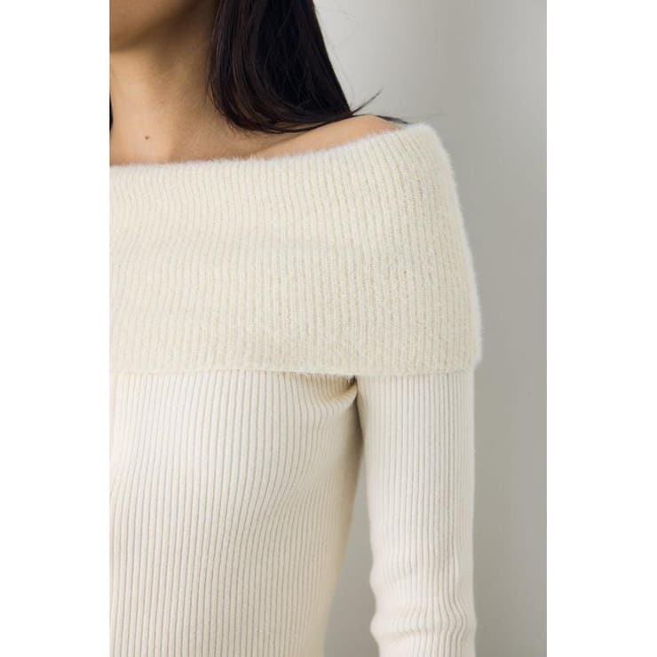 シャギーコンビジップオフショルニット | AZUL BY MOUSSY | 詳細画像6 