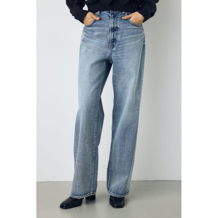 L/BLU1 | AZUL DENIM ハイウエストワイドデニム | AZUL BY MOUSSY