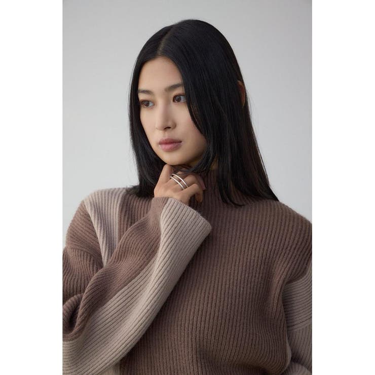 バイカラーハイネックニットトップス | AZUL BY MOUSSY | 詳細画像23 