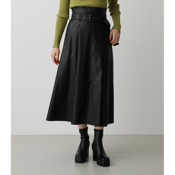 FAUX LEATHER HIGH WAIST SKIRT[品番：AZLW0019462]｜AZUL BY MOUSSY