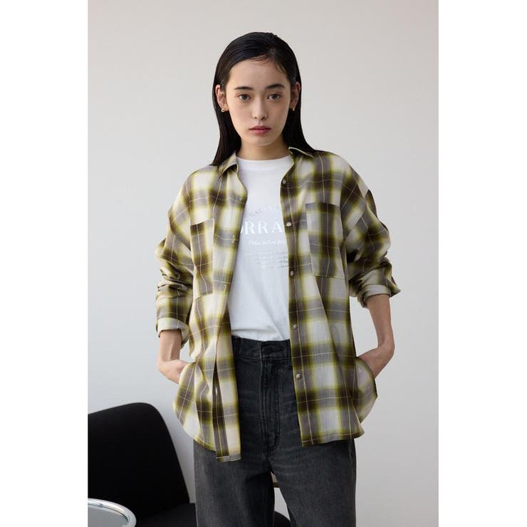 オンブレチェックライトシャツ | AZUL BY MOUSSY | 詳細画像22 