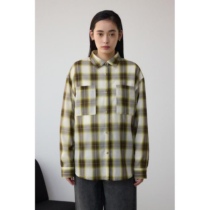 オンブレチェックライトシャツ | AZUL BY MOUSSY | 詳細画像24 