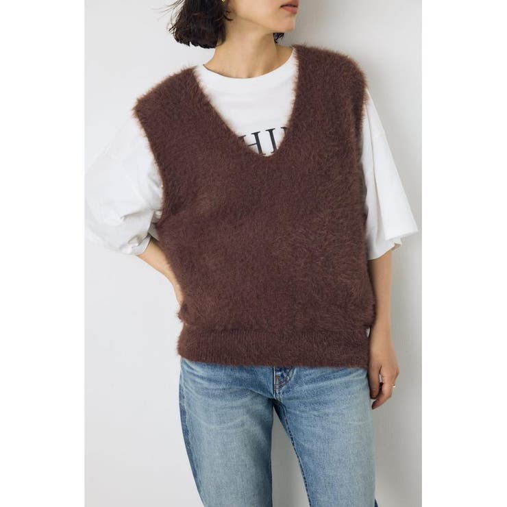 シャギーニットベスト | AZUL BY MOUSSY | 詳細画像11 