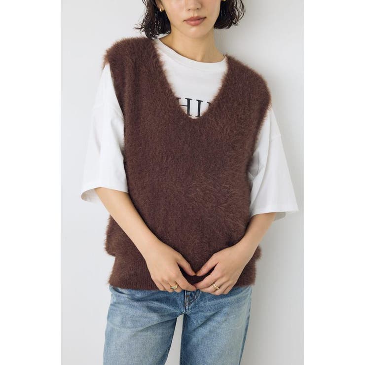 シャギーニットベスト | AZUL BY MOUSSY | 詳細画像12 