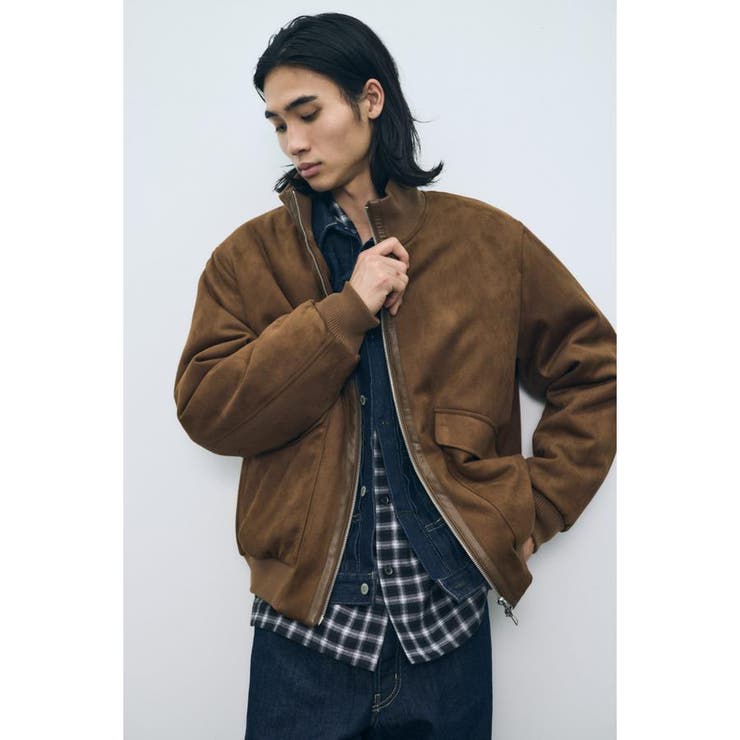 フェイクスエードリブブルゾン | AZUL BY MOUSSY | 詳細画像16 