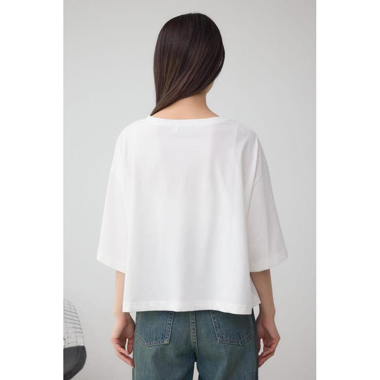 フロッキープリントTシャツ | AZUL BY MOUSSY | 詳細画像7 