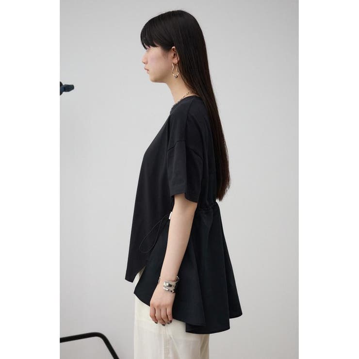 【HERNO】ドローストリング ウエスト ミディ ドレス LAYERED SET DRAWSTRING KNIT OP/レイヤードセットドロー