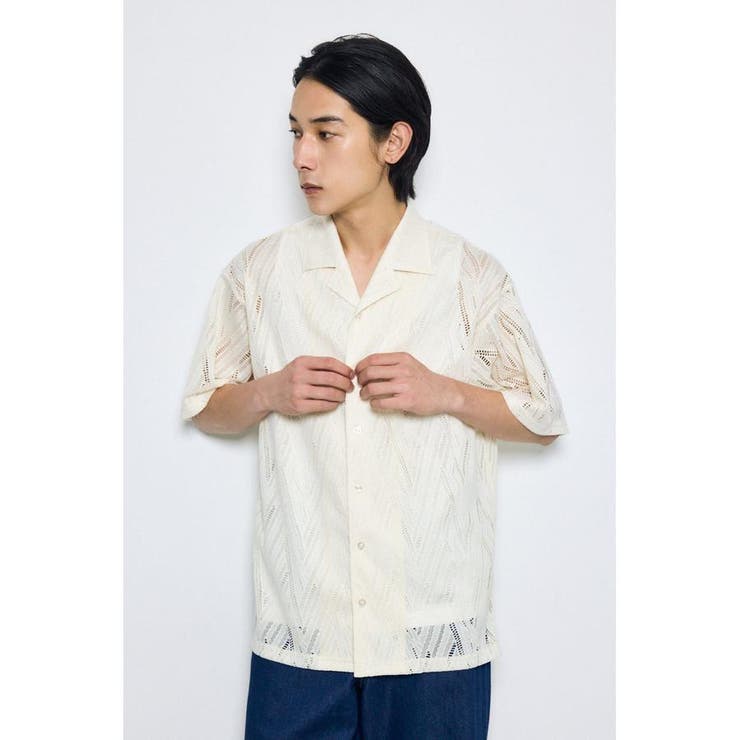 デザインメッシュシャツ | AZUL BY MOUSSY | 詳細画像2 