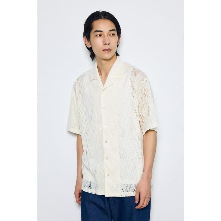 デザインメッシュシャツ | AZUL BY MOUSSY | 詳細画像3 