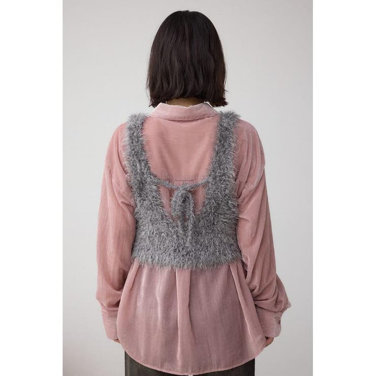 バックオープンポンポンヤーンベスト | AZUL BY MOUSSY | 詳細画像27 