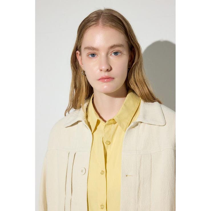 コットンリネンプリーツブルゾン | AZUL BY MOUSSY | 詳細画像8 