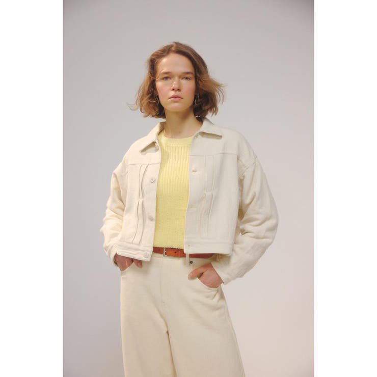 IVOY3 | コットンリネンプリーツブルゾン | AZUL BY MOUSSY