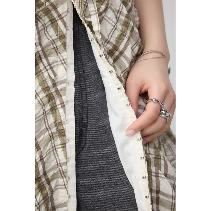 チェックキャミソール2WAYワンピース | AZUL BY MOUSSY | 詳細画像11 