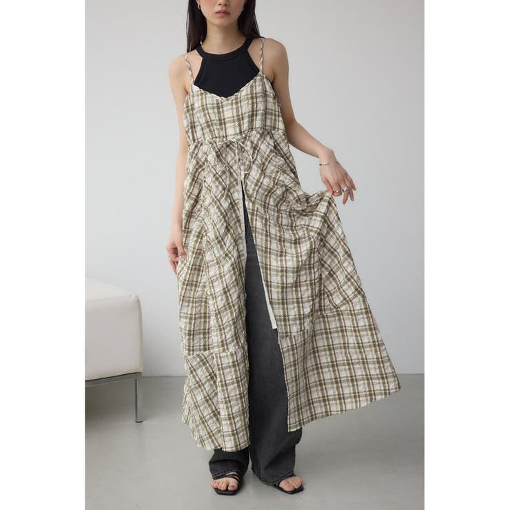 AZUL BY MOUSSY　チェックキャミソール2WAYワンピース　4点セット AZUL BY MOUSSY | チェックキャミソール2WAYワンピース