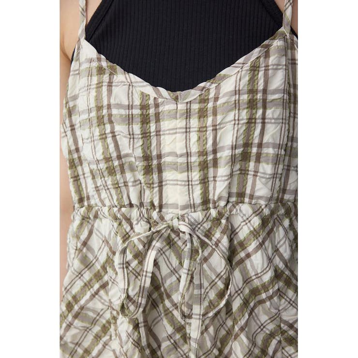 チェックキャミソール2WAYワンピース | AZUL BY MOUSSY | 詳細画像7 